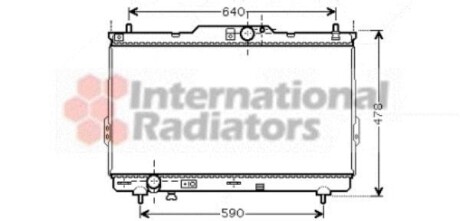 Радиатор охлождения SANTA FE 20TD MT 03-06 VAN WEZEL 82002113 (фото 1)