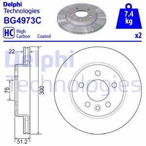 Гальмівний диск DELPHI BG4973C