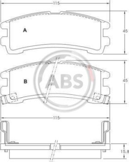 Колодки тормозные Pathfinder/Terrano (86-95) A.B.S. 36674 (фото 1)