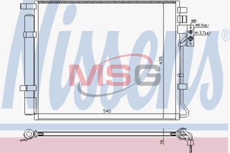 Радiатор кондицiонера NISSENS 940594