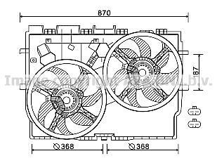 Вентилятор (комплект) AVA COOLING FT 7583