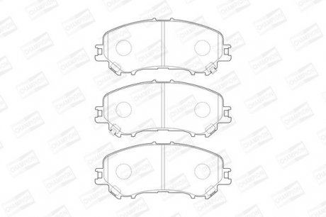 NISSAN Колодки торм. передние Qashqai 1,2-1,6 13-, X-Trail 1,6 13- CHAMPION 573659CH