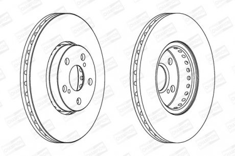 TOYOTA Тормозной диск передн."15" Avensis 00- CHAMPION 563048CH