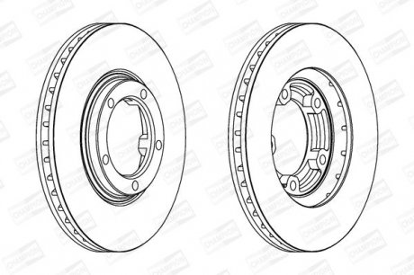 MITSUBISHI Диск тормозной передн. L300/400,Space Gear CHAMPION 562800CH