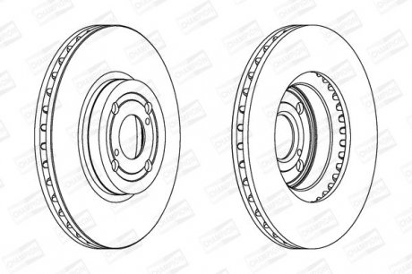 TOYOTA Диск тормозной передн.Corolla 02- /275/ CHAMPION 562435CH