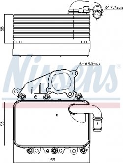 Масляный радиатор NISSENS 91100 (фото 1)