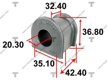 Втулка стабілізатора toyota corolla 2.0 06-13 TENACITY ASBTO1051