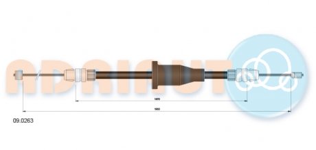 Трос зупиночних гальм ADRIAUTO 090263