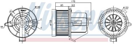 Вентилятор салону NISSENS 87293