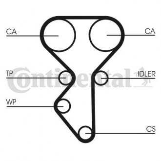 Комплект ремня ГРМ + помпа Conti CONTITECH CT1137WP1