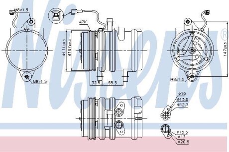 Компресор кондицiонера NISSENS 89261
