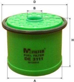 Фільтр паливний (змінний елемент) M-FILTER DE 3111 (фото 1)