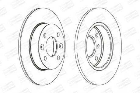 RENAULT Диск тормозной передний R 5911 238X8 CHAMPION 561257CH