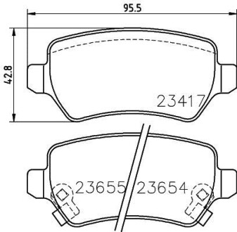 Колодки гальмівні комплект HELLA PAGID 8DB355018781