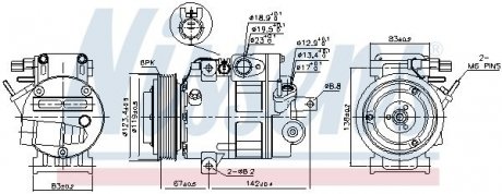 Компресор кондицiонера NISSENS 890685