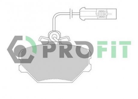 Комплект тормозных колодок, дисковый тормоз PROFIT 5000-0524 (фото 1)