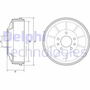 Гальмівний барабан DELPHI BF562