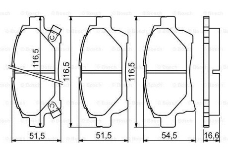 Гальмівні колодки дискові BOSCH 0986494333