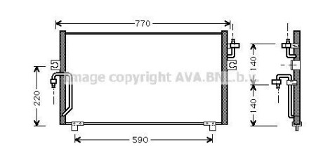 Радiатор кондицiонера AVA COOLING DN 5182