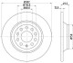 HELLA VW Диск тормозной задний AUDI A6 2.0i 2.4i 2.7TDI 2.8FSI 3.0i 05- (302*11.7) HELLA PAGID 8DD 355 111-181 (фото 1)