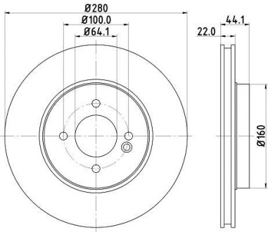 HELLA BMW Диск тормозной передн.Mini 06- HELLA PAGID 8DD 355 113-751