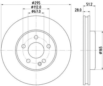 HELLA DB Диск тормозной передн. W176 HELLA PAGID 8DD 355 119-591