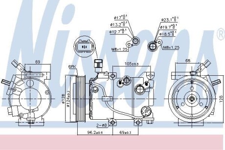 Компресор кондицiонера NISSENS 890235