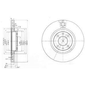 Гальмівний диск DELPHI BG2407