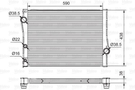 Радіатор системи охолодження BMW X5 (E70)/X6 (E71/ VALEO 701549