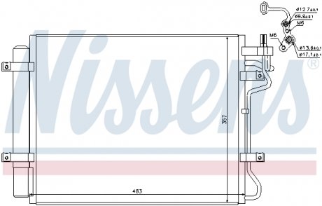 Радиатор кондиционера KIA CERATO (LD) (04-) 1.6 CRDi NISSENS 940314