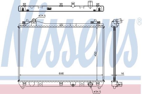 Радiатор NISSENS 64202