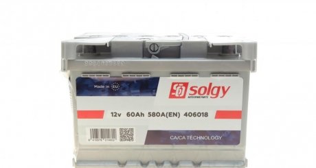 Стартерна батарея (акумулятор) SOLGY 406018 (фото 1)