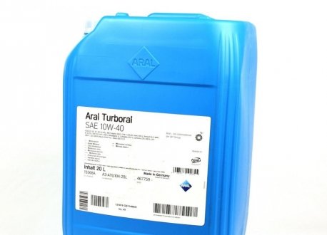 Олива моторна Turboral SAE 10W40 (20 Liter) ARAL AR-15BCD2