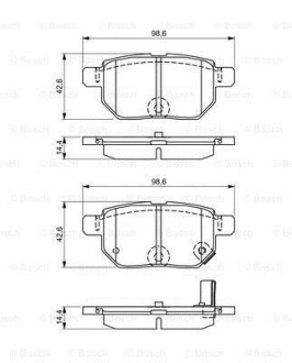 Тормозные кол. зад. Toyota Yaris, IQ, AURIS 07 - BOSCH 0986495286