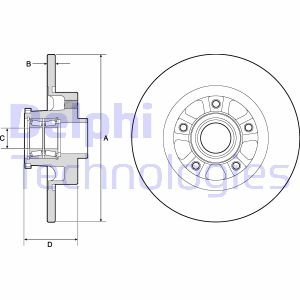 Гальмівний диск з підшипником DELPHI BG9190RSC