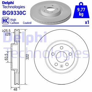 Гальмівний диск DELPHI BG9330C