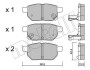 Комплект гальмівних колодок (дискових) METELLI 22-0746-0 (фото 1)