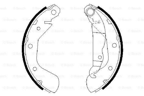 Гальмівні колодки барабанні BOSCH 0986487613