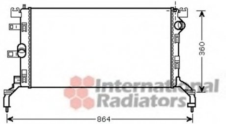 Радиатор охлаждения RENAULT LAGUNA 10/07>15 VAN WEZEL 43002415 (фото 1)