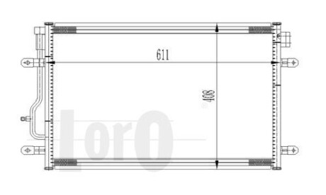 Радіатор кондиціонера A4/A6 Allroad 1.6-4.2 00-09 LORO 003-016-0012