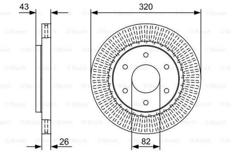 Гальмівний диск NISSAN/INFINITI Armada/Titan/QX56 \'\'F \'\'4,5-5,6 \'\'03>> BOSCH 0986479W45