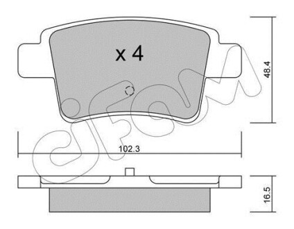 CITROEN Тормозн.колодки задн.C4 Picasso,Grand Picasso 06,Peugeot 408 10- CIFAM 822-801-0 (фото 1)