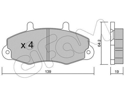 FORD Тормозные колодки передние Transit 91- диск 14 CIFAM 822-194-0