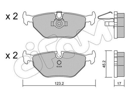 BMW Тормозные колодки задн. 5серия (E39) 97- CIFAM 822-210-0 (фото 1)