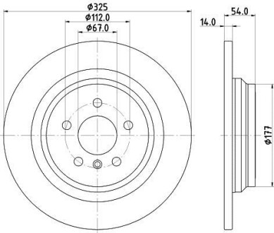 HELLA DB Диск тормозной задн.GLE W166 11- HELLA PAGID 8DD 355 122-861