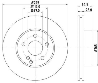 HELLA DB Тормозной диск пер. C204 E212 HELLA PAGID 8DD 355 114-201