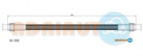 VW Шланг торм. задн. PHAETON 02- ADRIAUTO 55.1292 (фото 1)