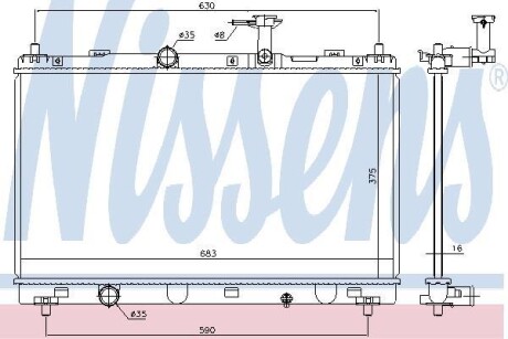 Радiатор NISSENS 606146