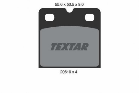 Комплект гальмівних колодок TEXTAR 2061005