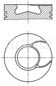 Поршень DAF 130.0 XE250C/280C/315C/355C/390C Euro3 MAHLE / KNECHT 213 67 00